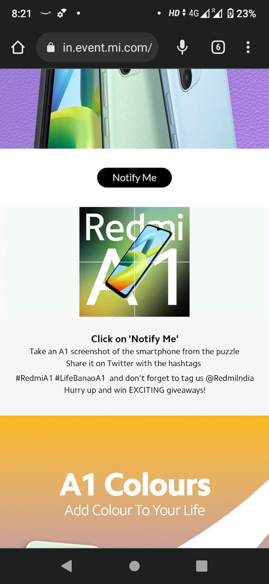 PareshThore's tweet photo. @RedmiIndia Excited for the clean OS phone. #LifeBanaoA1 with #RedmiA1 https://t.co/HcCXqKuDX1