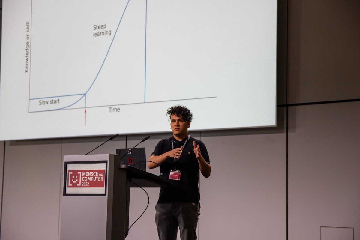 mucConf's tweet photo. In the second Paper Session "Tools and Technology" with chair Thomas Ludwig (@ThomasLudwigWI) there were amazing works presented by Martin Schmitz, Kevin Krings, Thomas Weber, Steeven Villa Salazar (@steevenvs), Alexander Schäfer, and Fiona Draxler (@fionadraxler). #MuC2022 https://t.co/08OWh5wTMa