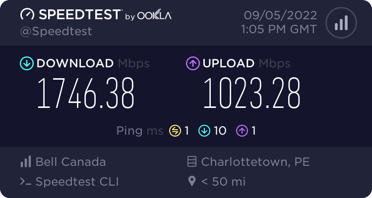 ryansch's tweet photo. I finally broke the 1 Gig barrier! https://t.co/978Nv9P27V