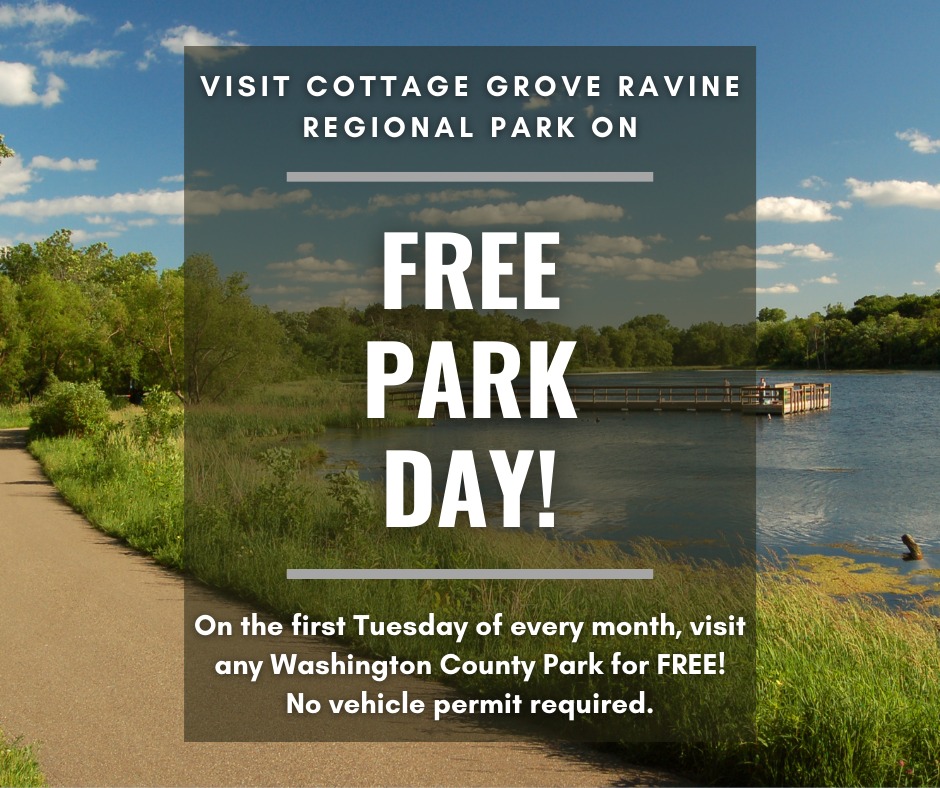 Discover_CGMN's tweet photo. It's Free Park Day tomorrow! Visit Ravine Regional Park and park for free!

#CottageGroveMN #RavineRegionalPark #FreeParkDay #ExploreMN #MNParks https://t.co/SOUmHzUVYt