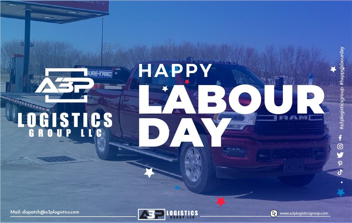 A3P_Logistics's tweet photo. Happy Labour Day!

The perfect day to thank all of our Drivers. We appreciate you all! 

 #Labor #Day #laborday #freightliner #semi #truck #semitruck #thankful #thankatrucker #a3plogistics https://t.co/Kl0L0jHtjn