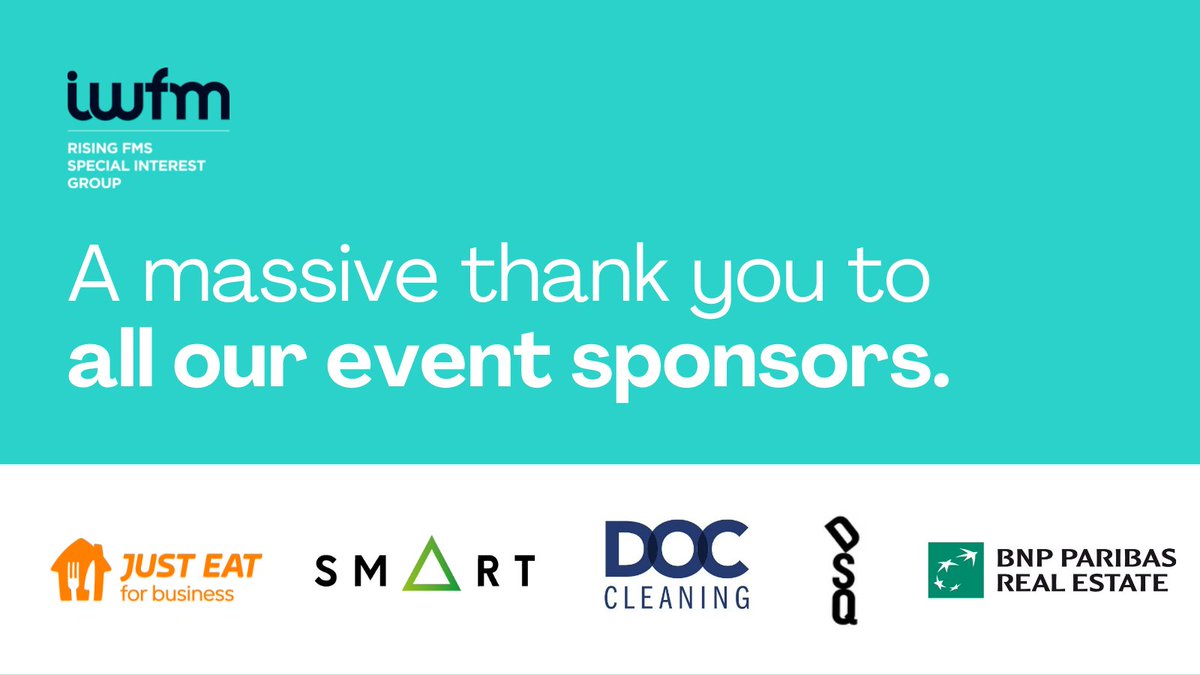 IWFM_RisingFMs's tweet photo. A massive thank you to @JustEatBusiness, #SmartManagedSolutions, @DevonshireSq, @BNPPRE_UK and @DOCCleaning for sponsoring our upcoming #NavigatingFM event! 

Visit https://t.co/dl9oktwEh2 to get your ticket!

#IWFM_FM #FMEvents #Networking #London https://t.co/PFrJ1DKNW7