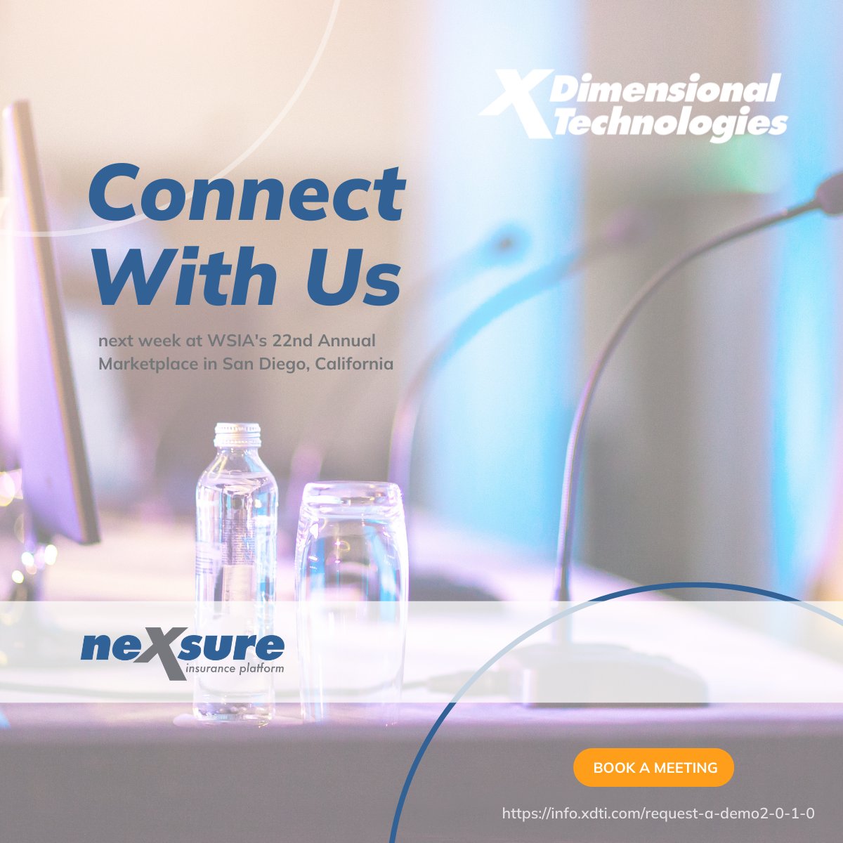 Dyadtech's tweet photo. We'll be attending WSIA Annual Marketplace next week in San Diego. Will we see you there? Book a demo to learn more about XDTI's Nexsure Insurance Platform: https://t.co/yVlGvPeNak https://t.co/ENhRINpJQV