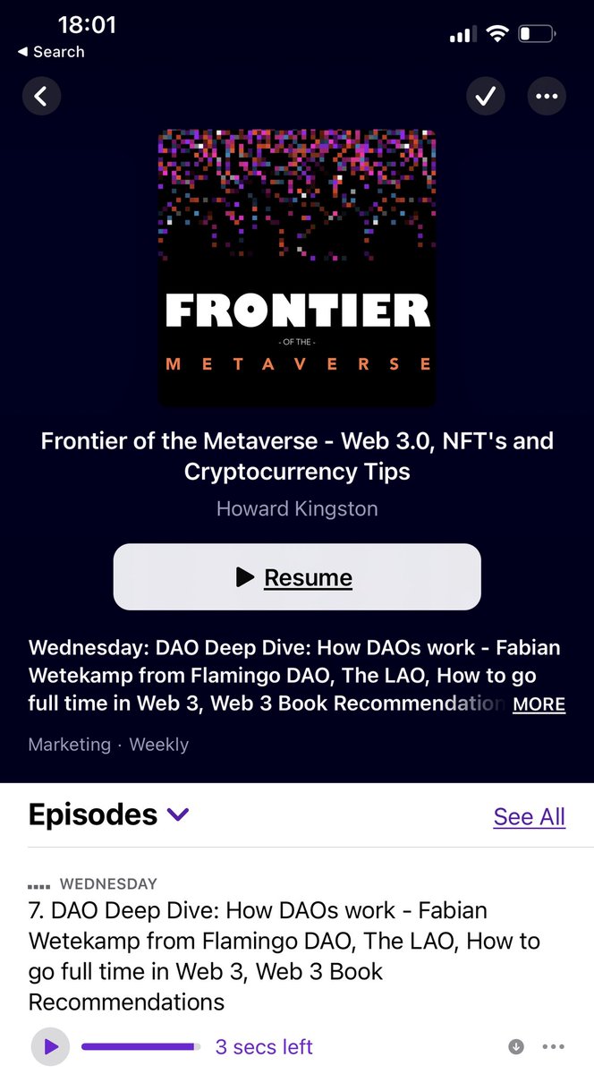 DegenGolfer_ETH's tweet photo. What a incredible podcast by @howardvk interviewing @fabian_0x from @TheLAOOfficial / @FLAMINGODAO 

Listening to quality content like this really makes me bullish on this space again. 

Do yourself a favor and and follow Frontier of The Metaverse on your favorite streaming app. https://t.co/AtfqZoFKBu