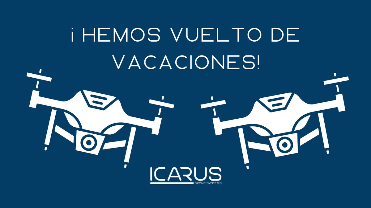¡Bienvenido Septiembre!

Volvimos de vacaciones y retomamos el horario de oficina de lunes a viernes de 09.00h a 15.00h.  

Si tienes alguna consulta fuera de ese horario puedes escribirnos a nuestro correo electrónico: contacto@icarusds.es

#dron #drones #servicioscondrones