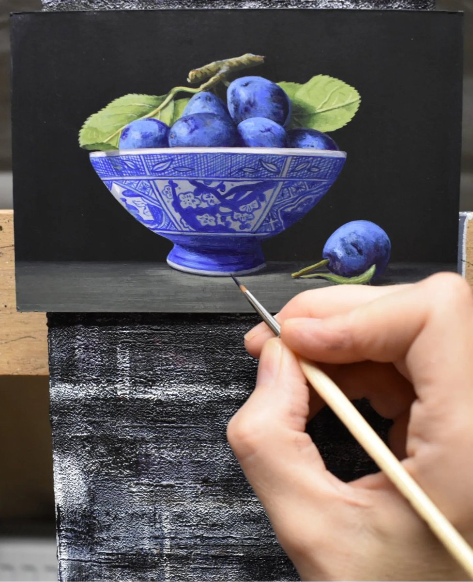 I love painting subjects that I've found. These Damsons were a delight! 😍