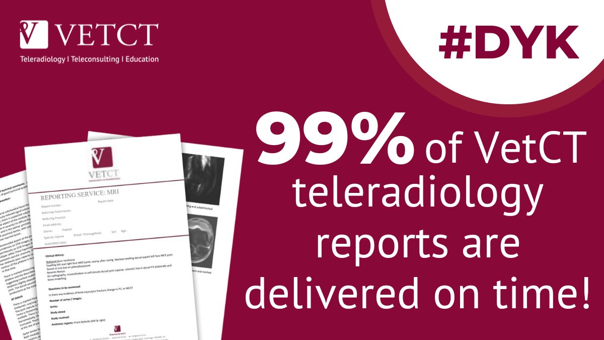 VetCT's tweet photo. With VetCT you can enjoy rapid, reliable, comprehensive teleradiology reports for CT, MRI and x-rays.
Helping you with swift, efficient diagnosis for all species, 24/7, 365
#teleradiology #vetct #DYK #vetmed #veterinaryradiology #vetimaging https://t.co/KVGU9Nhfjx