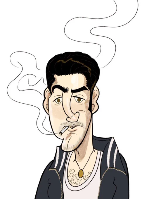 Damn this bload up. Follow me for more tv show drawings and caricature ig 