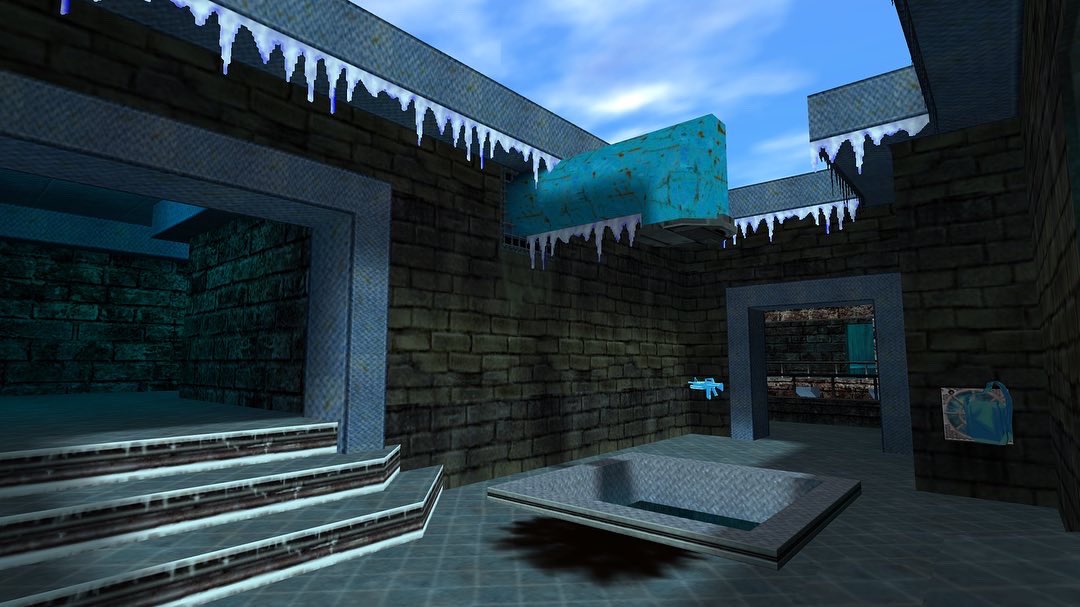 AudioCraZ's tweet photo. Retextured map 3 for #coldiceremastered . Ice pit (aka snark pit) down to final tweaking. Will be included with Cold Ice Resurrected Beta 3. #coldice #halflife #halflifegoldsrc #leveldesign https://t.co/IrByagMuuh