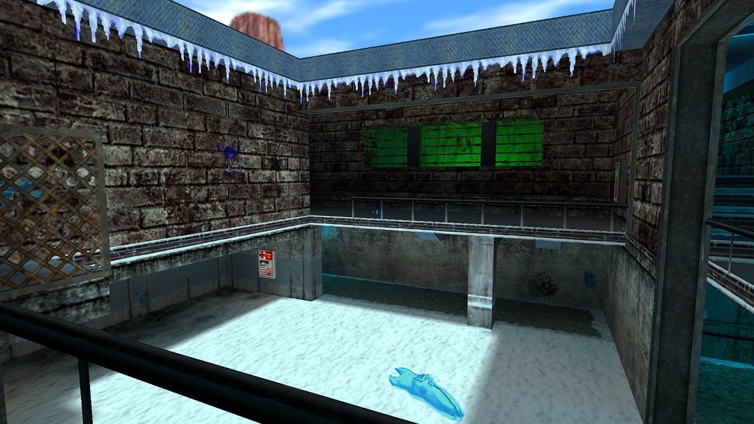 AudioCraZ's tweet photo. Retextured map 3 for #coldiceremastered . Ice pit (aka snark pit) down to final tweaking. Will be included with Cold Ice Resurrected Beta 3. #coldice #halflife #halflifegoldsrc #leveldesign https://t.co/IrByagMuuh