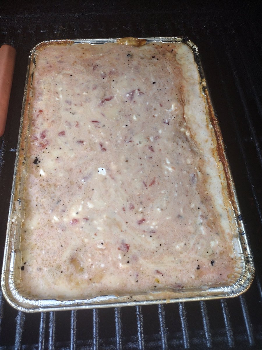 cedteaches's tweet photo. One hour in and damn, it smells good! Smoked white queso recipe coming soon #DubShackBBQ🏚️ #everydayisaGREATdayforbbq #pitmasterlife #igotthesauces #whitequeso #LaborDay #TailgatingForEveryone https://t.co/hD3pVQ7vPz
