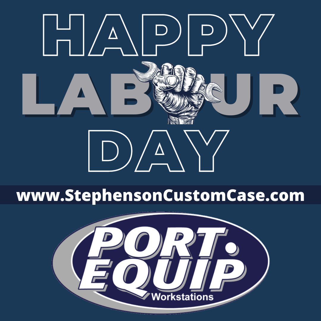 stephensoncase's tweet photo. Wishing all of our #hardworking #customers, #family and #friends a very happy and #welldeserved #labourday.
#portequip #mobile #workstations #todayisforallofus #customcarts 
"Manufacturers of the finest mobile workstations since 1992". https://t.co/ytV1w7TCRx