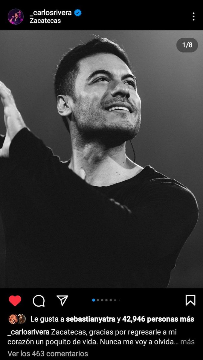 majocast__'s tweet photo. Nunca había visto una publicación d Carlos a la que Yatra le diera like será ¿que ya preparan algo juntos? O almenos  ¿ya tienen la intención? Se imaginan lo más top d México y Colombia juntos ¡Me muero!
@_CarlosRivera @SebastianYatra  ¡me urge una colaboración entre ustedes dos! https://t.co/C6y8jGhBCJ