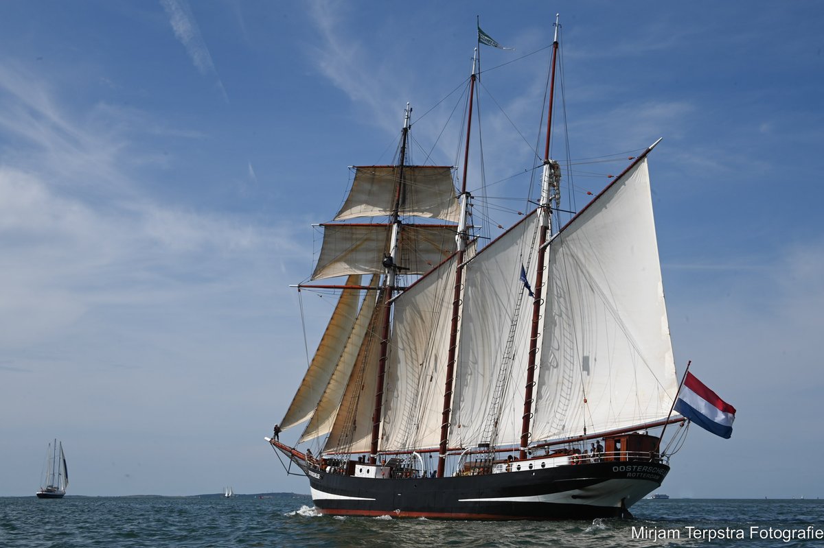 #schooner <a href="/Oosterscheldenl/">Oosterschelde</a> during #SailOut #TSRH2022 #TallShipsRaces seen at #Waddenzee #sailing #maritime #shipsinpics #ships #shipspotting #shipphotography #tallship #SailTraining 
<a href="/WindseekerAtSea/">Windseeker</a> <a href="/Sailingheritage/">Sailing Heritage</a> #adventure