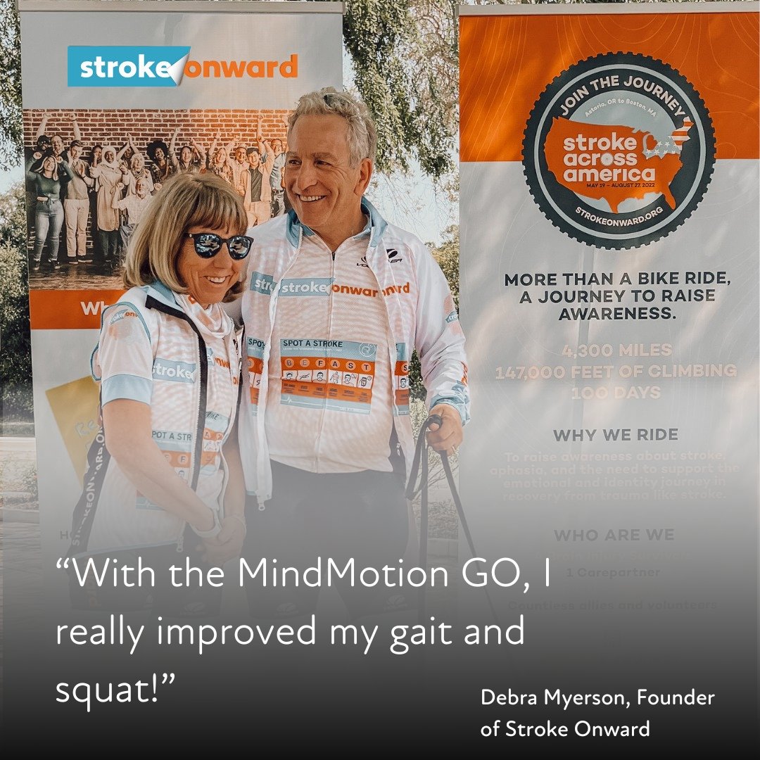 MindMazeTx's tweet photo. Weβve had the pleasure of witnessing @strokeonward founder and #stroke survivor @Deb_Meyerson complete a 100-day bicycle trip with #StrokeAcrossAmerica. It's so inspiring to see her improvement thanks to #MindMotionGO and her vigorous training regimen. https://t.co/FiuAGjwMtg https://t.co/7zO4xPi5Vk