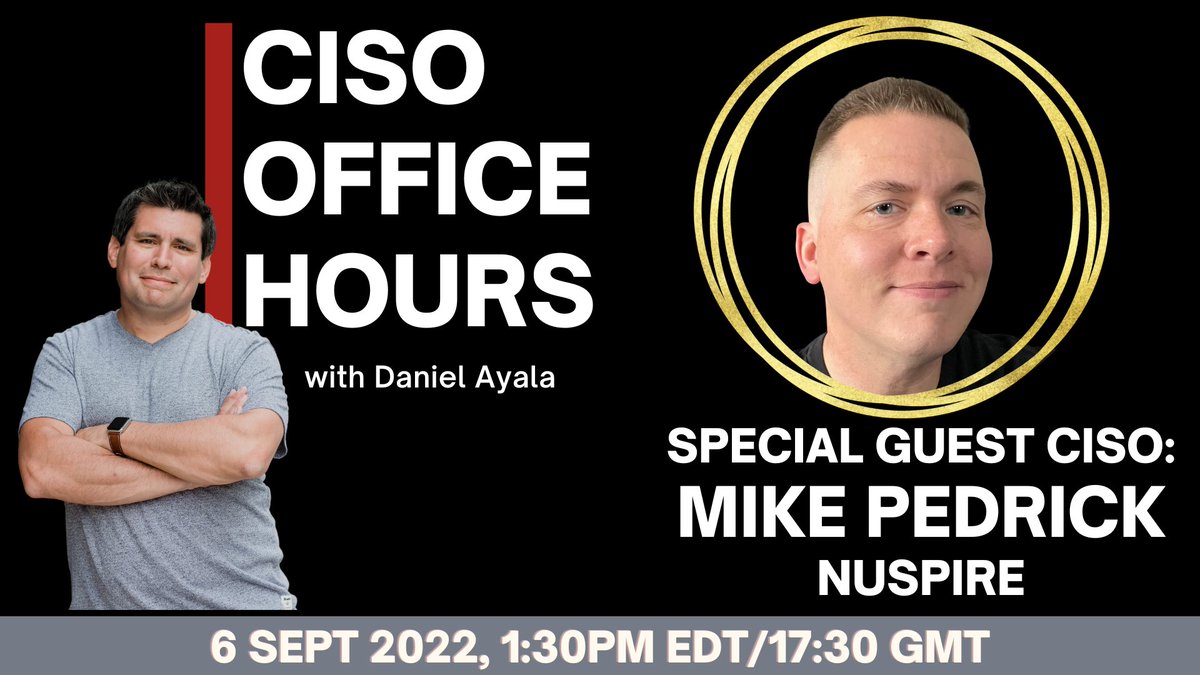 buddhake's tweet photo. I'm doing a livestream Q&amp;A with Mike Pedrick TOMORROW (Tuesday) at 1:30 PM EDT/17:30 GMT. Ask the questions you've always wanted to ask a CISO live (via YouTube chat) or email in advance questions@cisoofficehours.net and ask anonymously! See you there https://t.co/oGmbuqztER https://t.co/BCEjbqxe2T