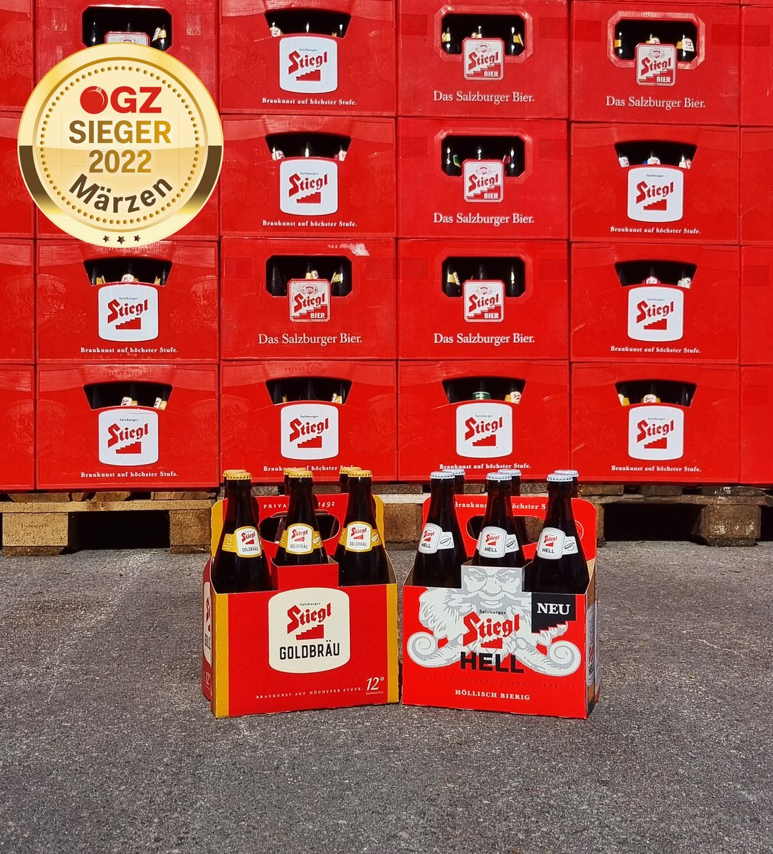 Aussehen und Geschmack haben die unabhängigen Experten bei der ÖGZ-Verkostung nicht nur bei unserem Hell, sondern auch bei unserem Goldbräu überzeugt! Das bedeutet: 2 Mal Gold in der Kategorie Märzen!!! 🥇🥇 #UndStolzDrauf #stieglgoldbräu #stieglhell #märzen #ögz