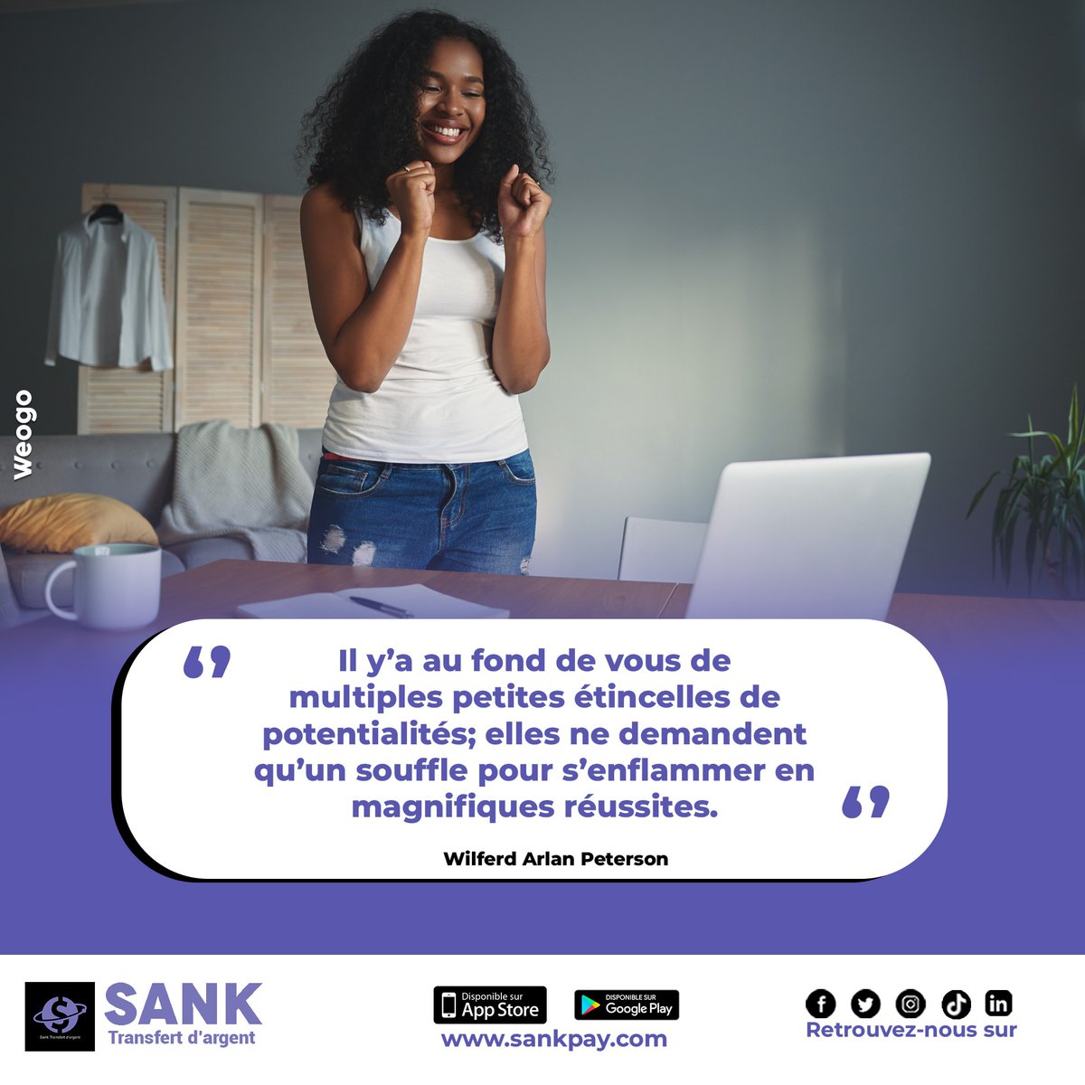 Sankpay's tweet photo. Bon début de semaine avec SANK

Téléchargez l'application mobile Sank sur Play store https://t.co/pQ10MBhvaL et App store https://t.co/Od0gWgks41

Visitez nous sur https://t.co/7R1RIcKtQd https://t.co/iO4PSKW6J0