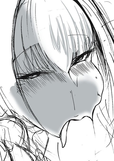 師匠の御スケベフェイス練習。
やっぱり瞳孔の位置って大切でございますな…… 