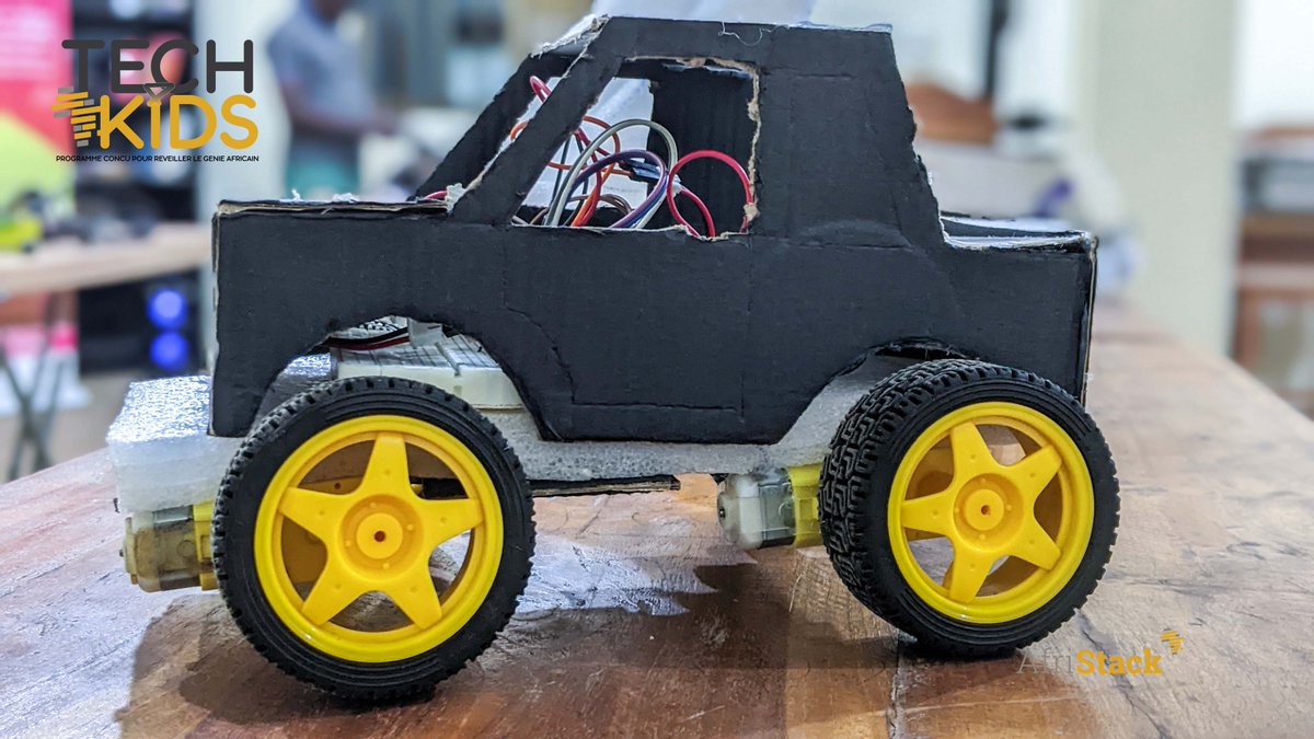 afristack's tweet photo. From the initial and rigorous reflection on the frame designing to the logical installation of the electronic components, kids were able to design in teams functional prototypes of robot cars in just 2h of time
#AfriStack #Tech4Kids #Education #team228 #stem #electronic #robotics https://t.co/5YIDxhpSCD