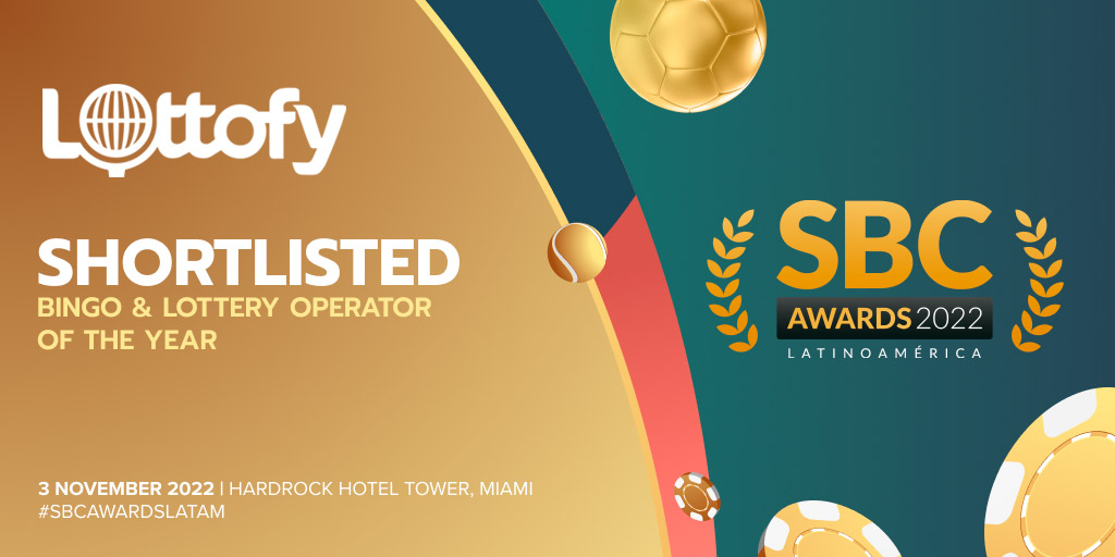 lottofycom's tweet photo. We are very proud to have been shortlisted for Bingo &amp; Lottery Operator of the Year at the SBC Awards 2022 Latam! 👏🥳🎉

This award recognizes the best bingo and/or lottery operators of 2022, that have been the most innovative and successful. 

#SBCAWARDSLATAM https://t.co/tMzwgeia2E