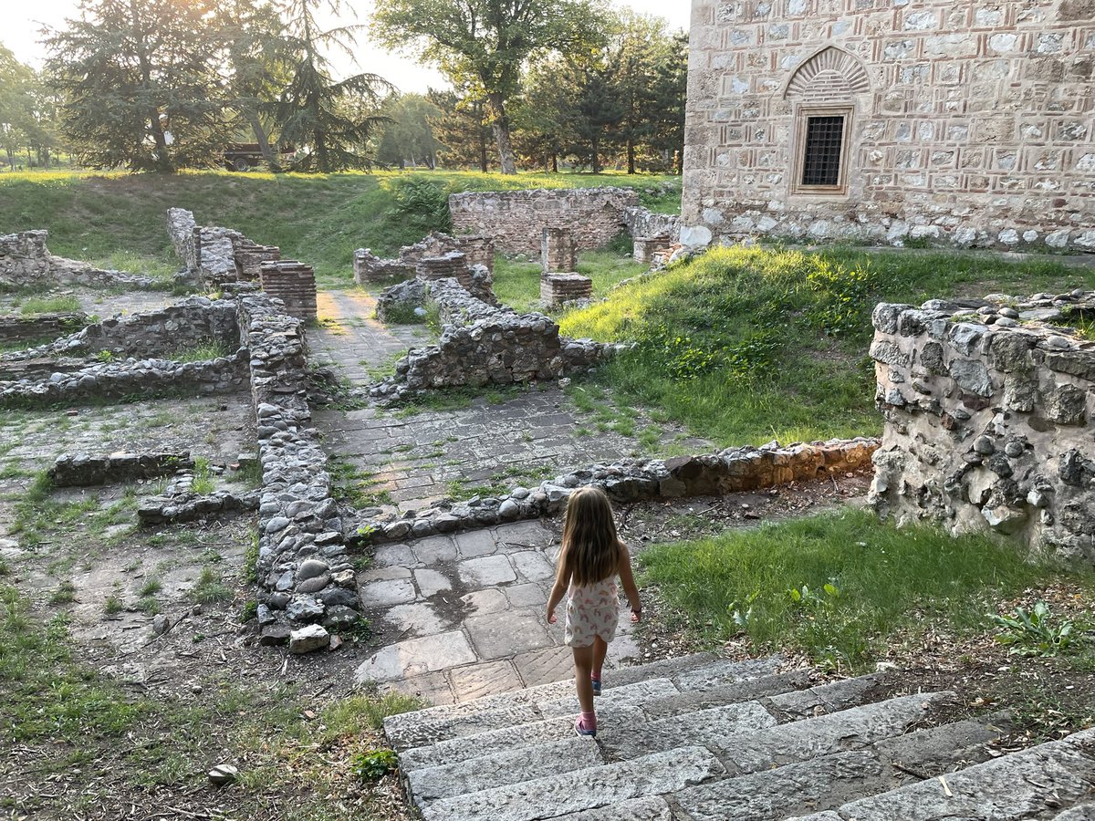 DomTulett's tweet photo. Our longest day train of the trip, from Belgrade to Niš, with its station seahorses, Roman ruins and tower of skulls. Something for everyone there #Serbia #TopBunk #travelwithkids https://t.co/lDexBVspBR