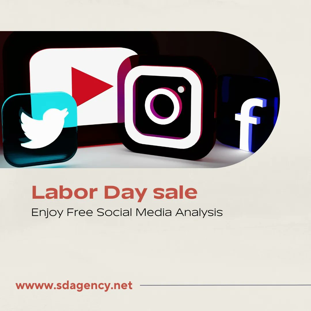 designbystewart's tweet photo. We love the community that surrounds Stewart Design Agency, so to show our appreciation, we are offering a special service for everyone who signs up for a consultation this week! 

Sign up now to get a free social media analysis: https://t.co/mTLxs139MM

#laborday #marketingtips https://t.co/0zgT1F650G