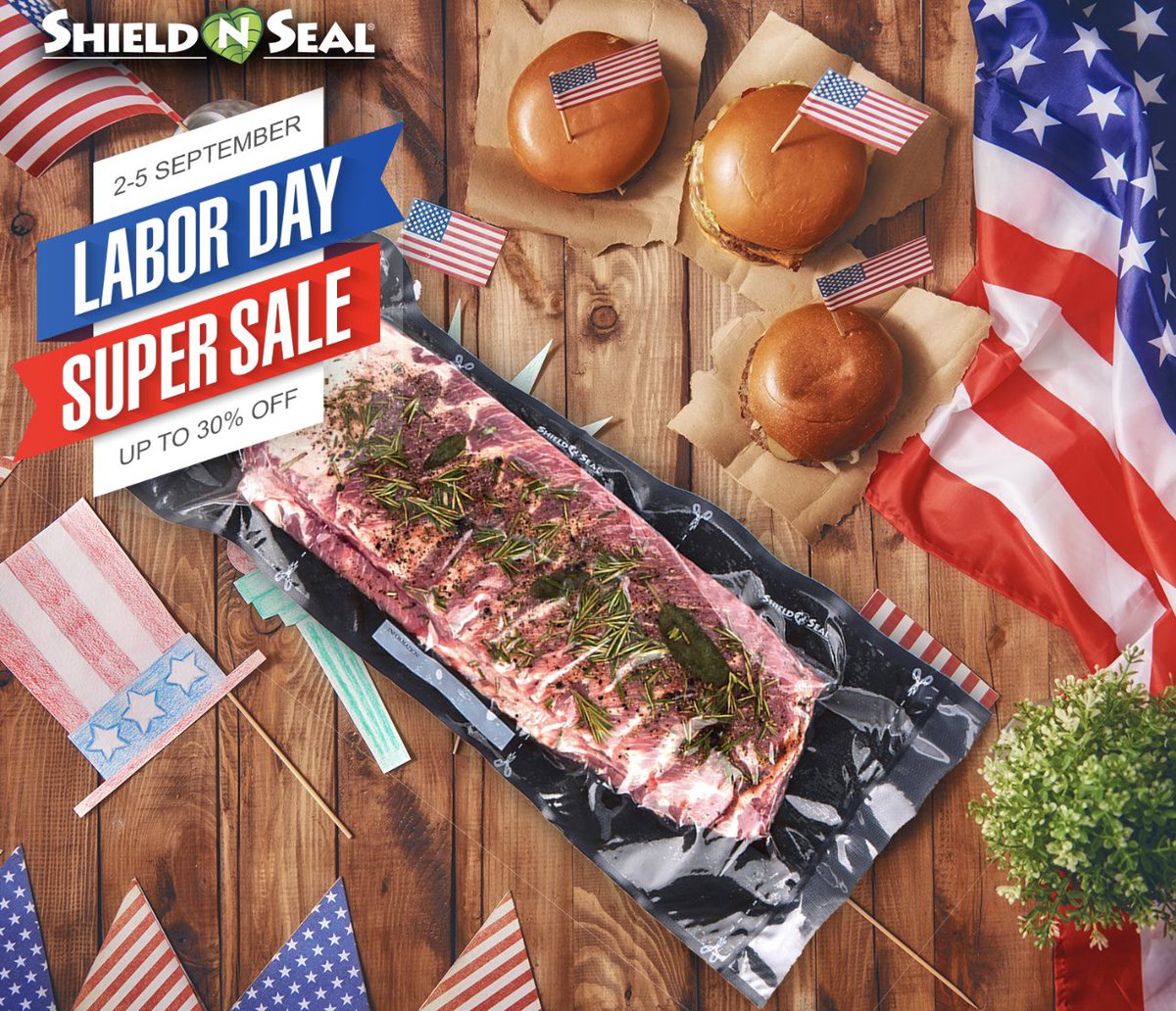 Save big during our Labor Day sale going on now! Link in bio for more. #ShieldNSeal #Vacuum #Seal #Bags #sousvide #kitchenhacks #healthyeating #organicmechanic #eatorganic #foodprep #hydroponics #campinghacks #preserveyourharvest #gardenlife #keepitfresh #Summer #Sale