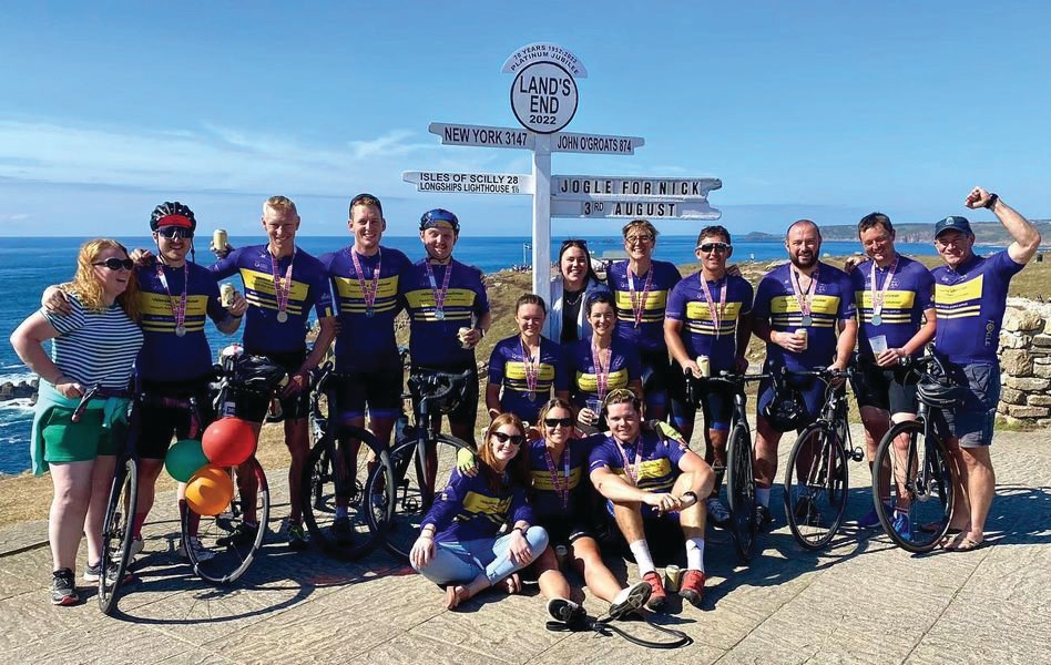 Woking_NewsMail's tweet photo. A team of a dozen cyclists and four support crew from @sjbsurrey in Old Woking have raised over £37,000 for the @royalmarsden #Cancer charity by cycling the length of Britain in memory of late headteacher Nick Windsor. See https://t.co/x1I59bRpEx #Woking #Community https://t.co/fwBzrKZrX1