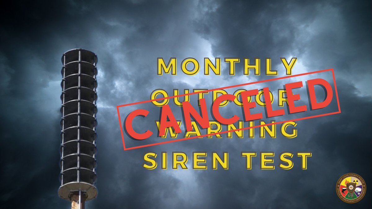 Today's weather increases the potential for the sirens need to be used for a real warning. To avoid any confusion between a real warning and a test, we have decided to cancel today's audible test of the system. However, the system is still tested silently each day.
