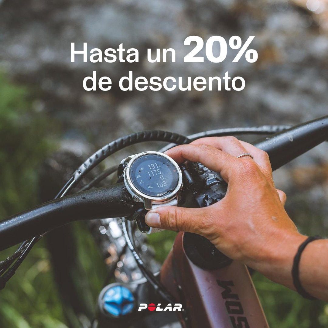 Prepara tu próximo reto con Polar y aprovecha el descuento de hasta el 20% de descuento en la mejor selección de productos. <a href="/PolarSpain/">Polar Spain</a>