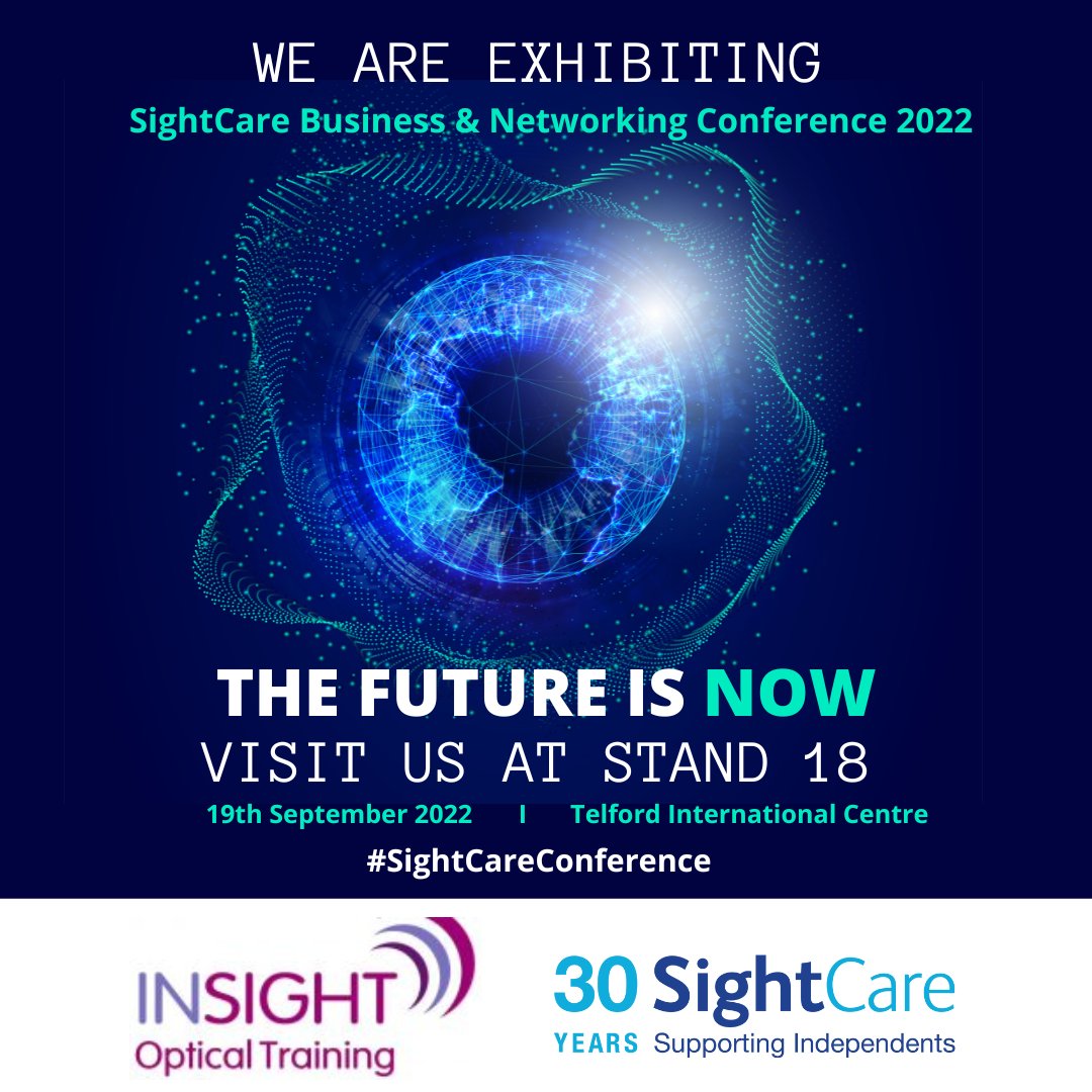 optical_insight's tweet photo. Come and see us at #sightcareconference and find out about our range of #opticaltraining options including courses, qualifications and CPD

#optometry #optometirst #optometrists #eyecare #opticians #optician https://t.co/I7nX7XJTLs