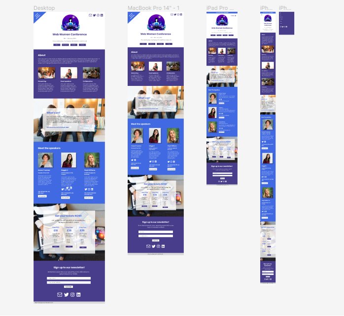 ndentondesign's tweet photo. I've been practising my UX/UI skills on a one page site for a made-up event called 'Web Women Conference'. It's aimed at female developers, designers, project managers, etc. @figma

Desktop: https://t.co/kIu9o6SsJR
Mobile: https://t.co/PDvtDU4QBv https://t.co/G0CvfaDYAT