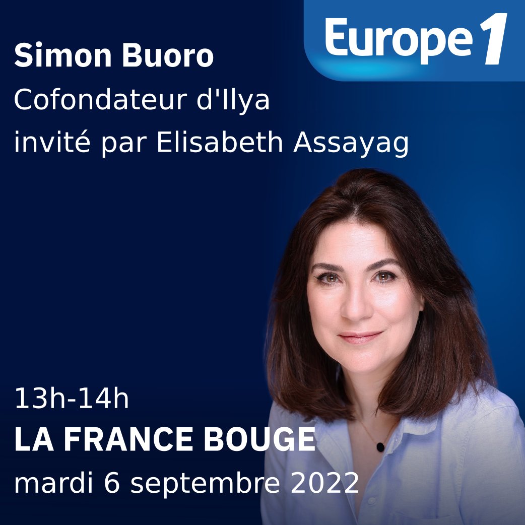 SimonBuoro's tweet photo. Je serai l'invité d'@EAssayag demain sur @Europe1 dans l'émission #LaFranceBouge de 13h à 14h. 📻 https://t.co/ZTnqkYrmBE