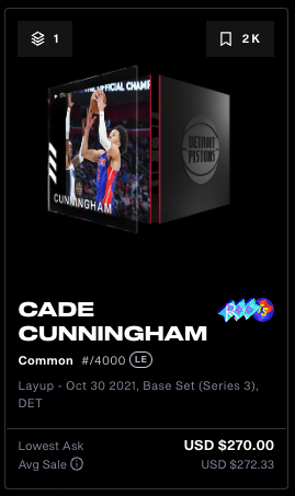 RunTheReplay's tweet image. 💥 Cade Cunningham Giveaway | $270💥

To celebrate the launch of the podcast, I&apos;m giving away a Cade Cunningham Top Shot Debut/Three Star Rookie Badge | Lowest Ask: $270

Criteria:
⚡️Like
⚡️Retweet
⚡️Tag 2 Friends

✅Winner announced 9/15 on the podcast. Hit that FOLLOW button!
