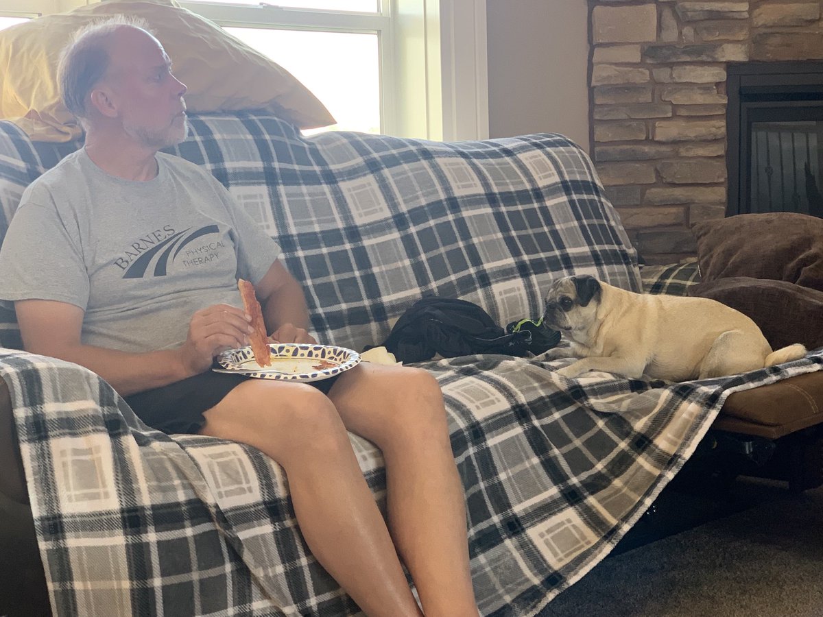 scheanit's tweet image. Daddy’s bacon 🥓 is NOT leaving Lilly’s sight!