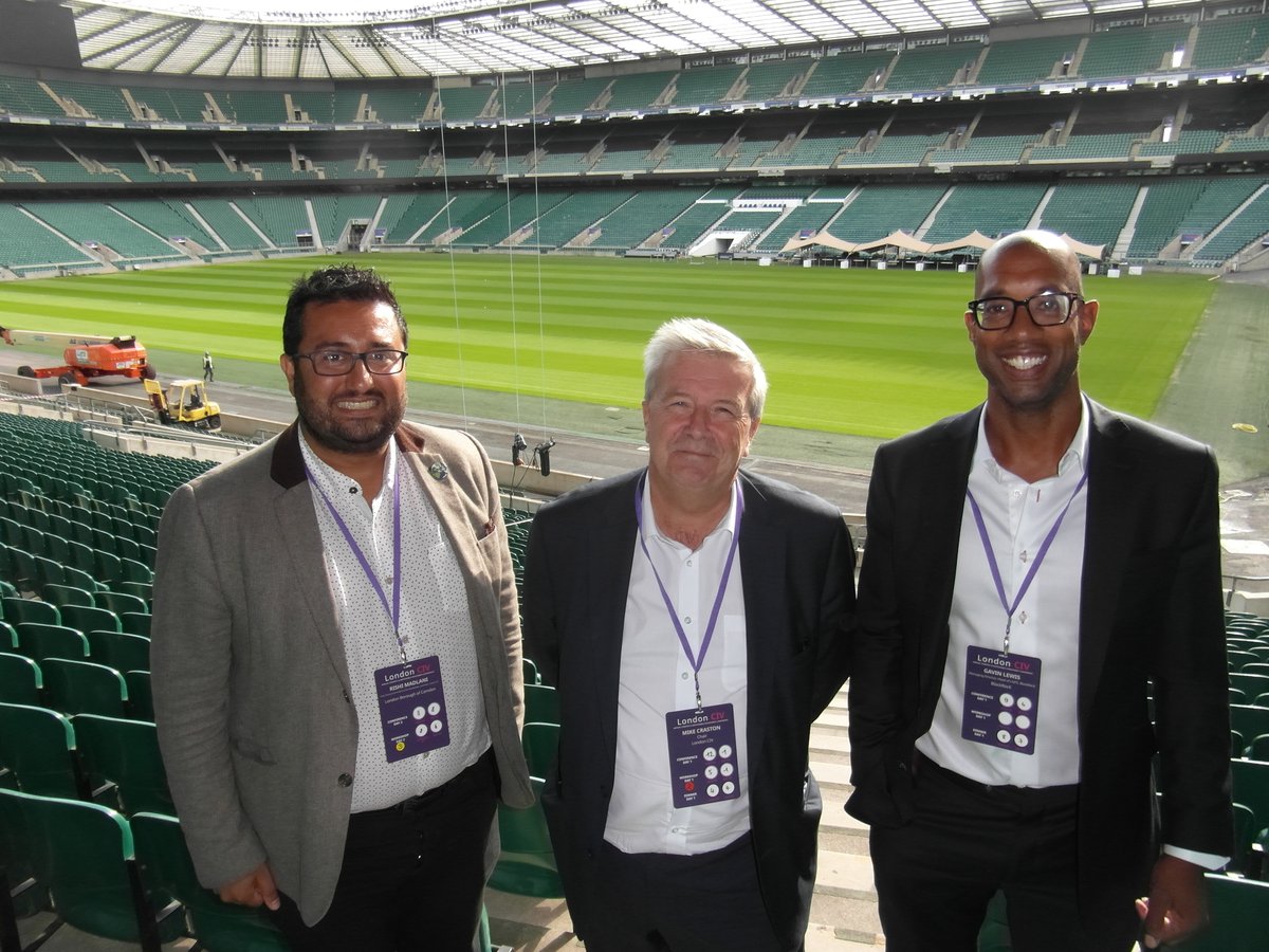 Mike Craston, Chair, pictured with two of the key-note speakers at the LCIV Annual Conference, Cllr Rishi Madlani from Camden (left) and Gavin Lewis, representing the Diversity Project and Blackrock one of the conference’s main sponsors. The Conference is being held at Twickenham