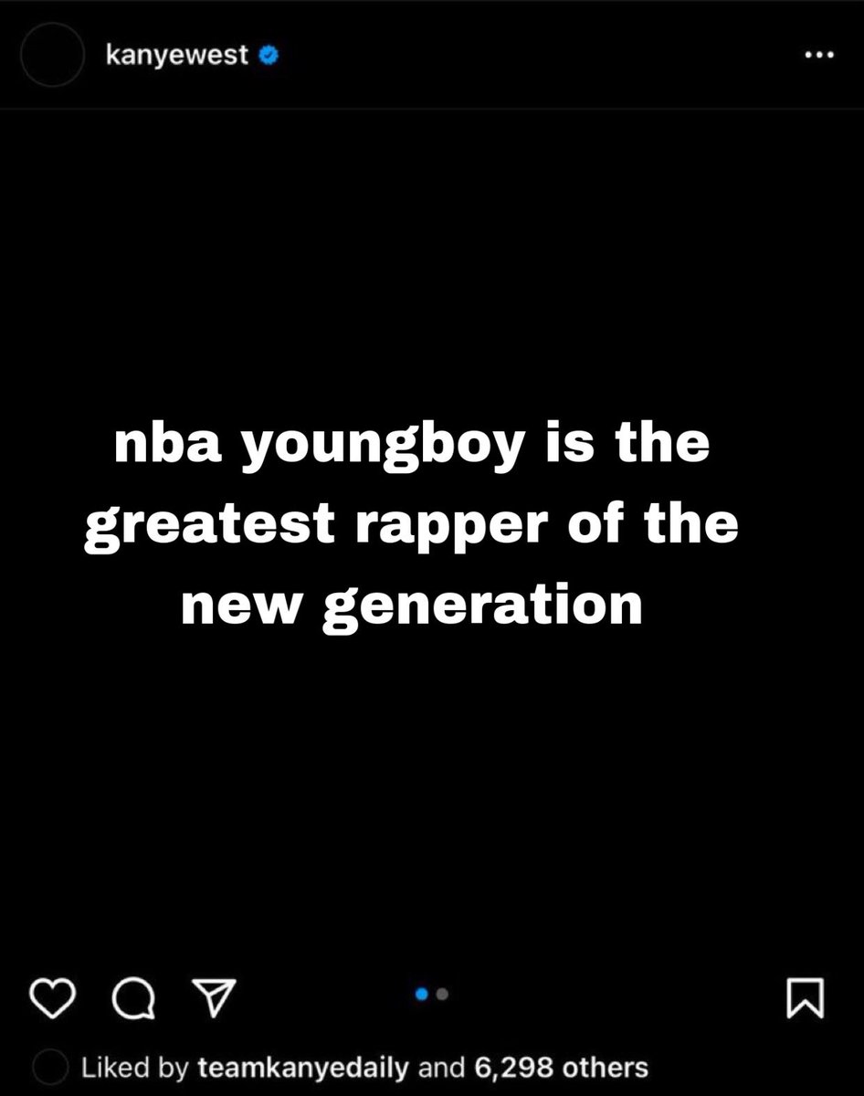 Kanye West speaking about NBA Youngboy on Instagram.