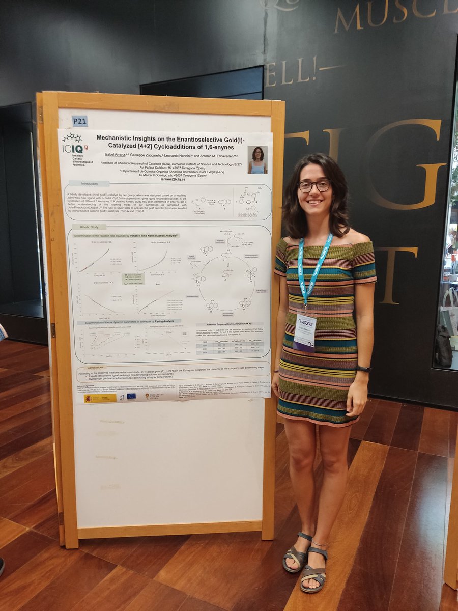 Echavarren_Lab's tweet photo. Today @arroyobondia @isaarranz and Dr. Imma Escofet from @Echavarren_Lab have presented their results in the #sisoc2022 poster sesion @ICIQchem @tarragona 🥽⚗️🧪😊👏 #Chemistry https://t.co/Gc7LCFGOVm