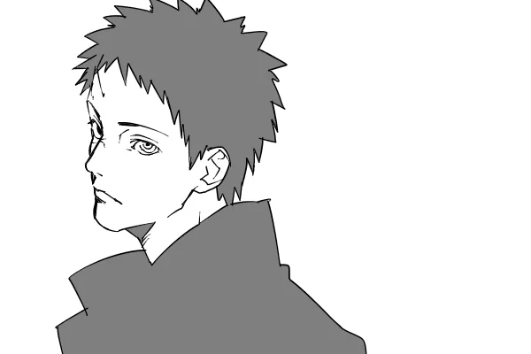 髪の毛をシルエットだけで描く癖は確実にnarutoの絵柄が影響しているェ… 