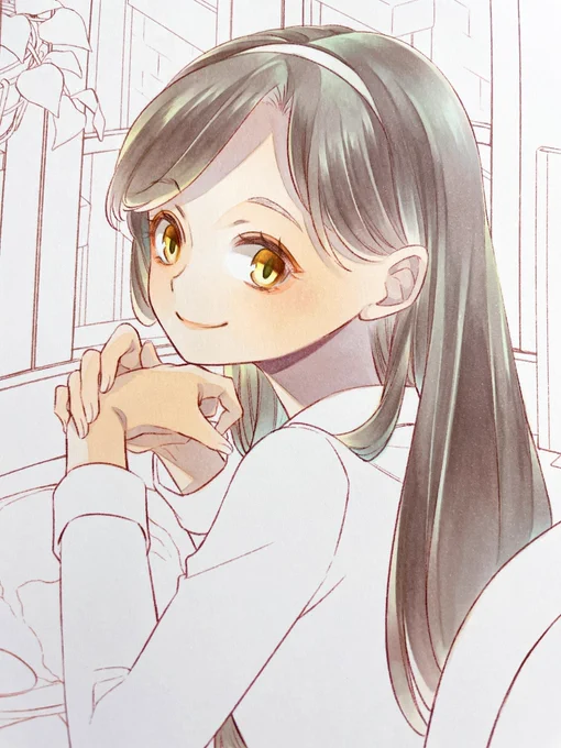 髪の毛(+顔周り)の塗りビフォーアフター 