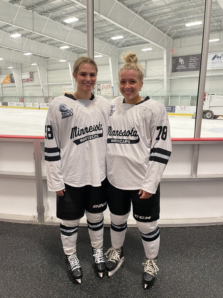 An Elk sighting in Boston—Hailey Jussila and Carly Humphrey playing in the NAHA u19 Tier 1 tournament with the Jr. Whitecaps. They lost their first game, but then won 4 straight, representing Elk River well! #ElkPride #ElksEverywhere