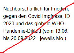 Nautilu40286557's tweet photo. #Querdenken #Querfront #Impfgegner #NodieBasis #RathausSchöneberg #b0509 
19:00 Rathaus Schöneberg Richtung Nollendorfplatz:
Heute zum 14. Mal, die potentiell rechtsoffene, verschwörungsideologisch motivierte Impfgegner-Demo. Heute um die 40 Teilnehmer, Ü40, viel "dieBasis". https://t.co/R3QF1rgsPl