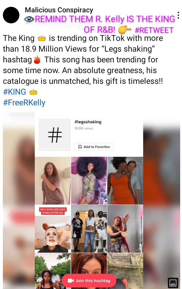alj9811's tweet photo. R.Kelly aka Kellz is The🎵Business! 

👁️The King of R&amp;B R. Kelly

#RKelly ❤️ 
#Trending 
#LegsShakin 
#TikTok (18.9 million)
#SupportRKelly 
#JusticeForRKelly 
#RSKSurvivingLiars
#EverythingMatters
#RT https://t.co/oBjxy4zCFV