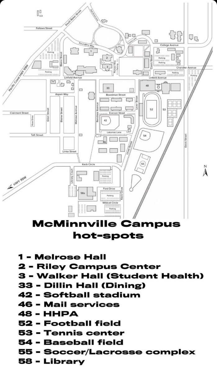 The start of a new school year is a great time to share maps of the McMinnville campus hot-spots and residence halls. If you were a Wildcat, what was your favorite spot on campus? 💜