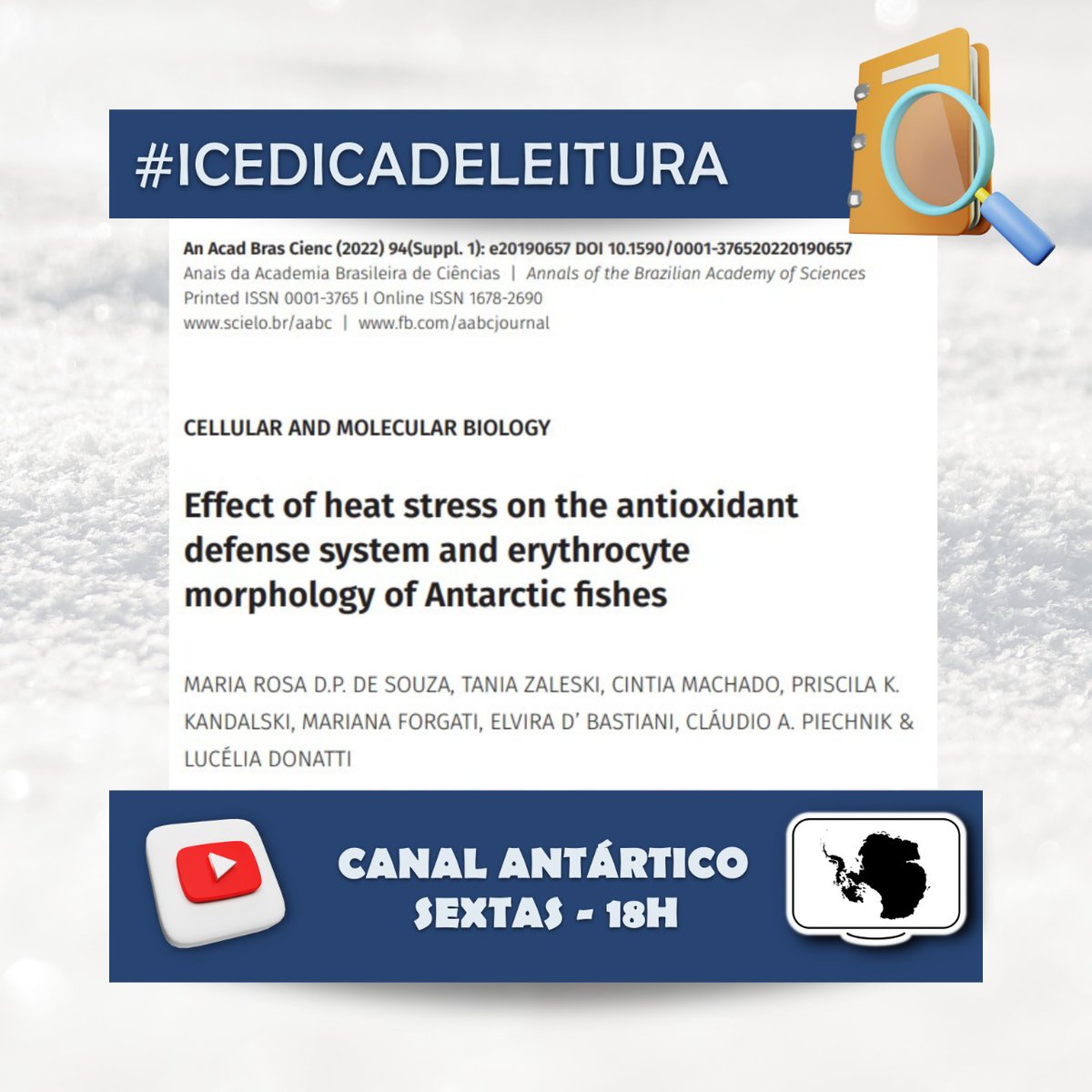 CanalAntartico's tweet photo. Segunda é dia de nossa ICE-DICA DE LEITURA. Link para o artigo 🎯❄
https://t.co/RzkUhLv3iD
Quer saber mais? Dá uma olhada em nosso Canal Antártico no YouTube que você encontrará mais conteúdos sobre a Antártica.
#icedicadeleitura
#divulgaçãocientífica
#pesquisaantártica https://t.co/WgjBiZvxpA