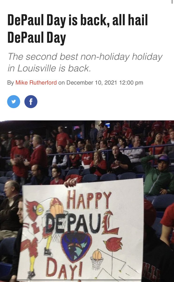 BlueDemonDegen's tweet photo. Even though Kenny Payne ducked DePaul this year, preventing Louisville Day Part II, I’m still going to celebrate it. Maybe even every day.
#DeathToInvaders https://t.co/xDJzVfKehI