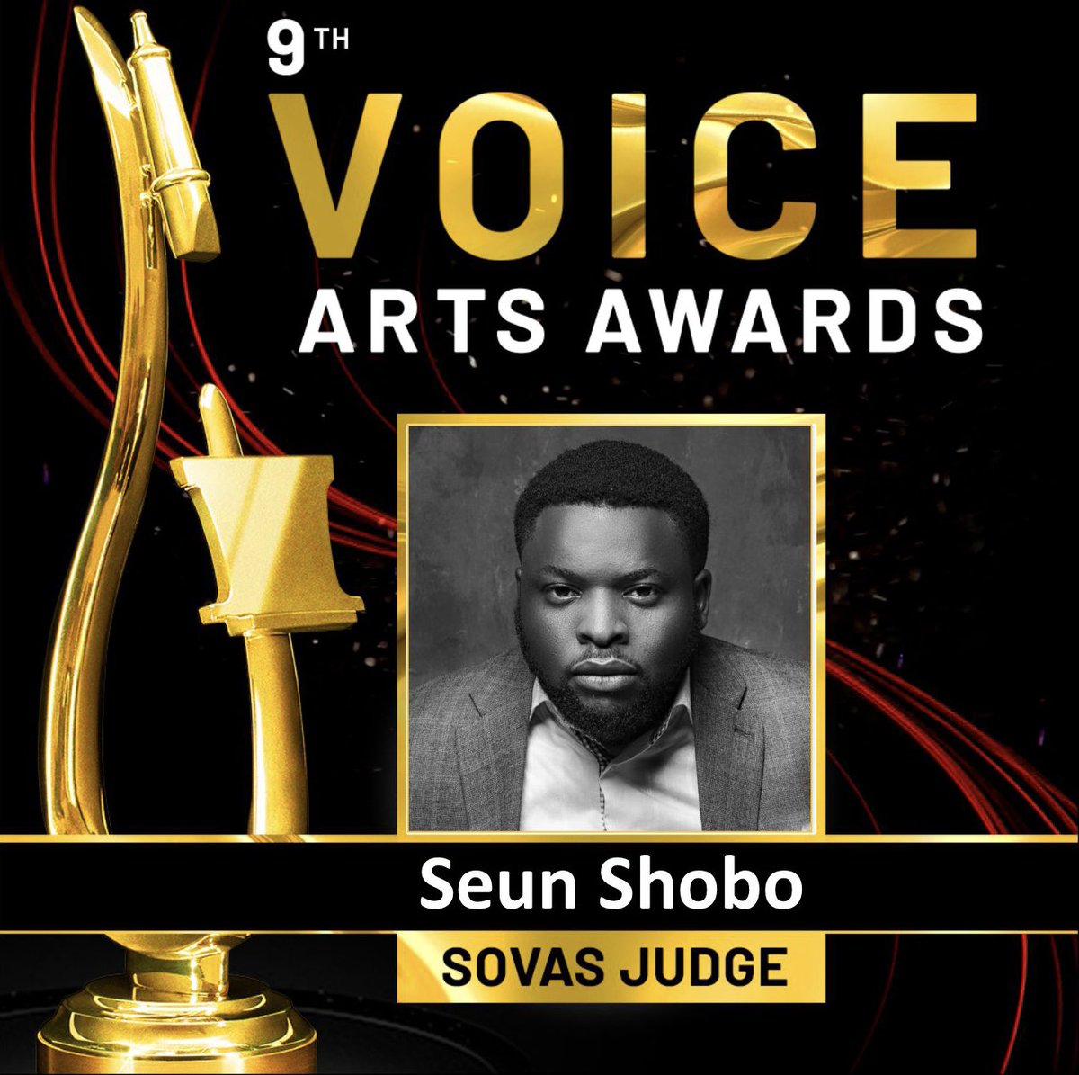 SeunShobo's tweet photo. So honoured to be selected as a judge for the world’s biggest voice over award #voiceartsawards popularly referred to as the Oscars for #voiceovertalents . Grateful to @SovasVoice for this opportunity. Africa! It’s time for the world to hear you.Lets go! #voiceovers https://t.co/kHc3mTrFsH