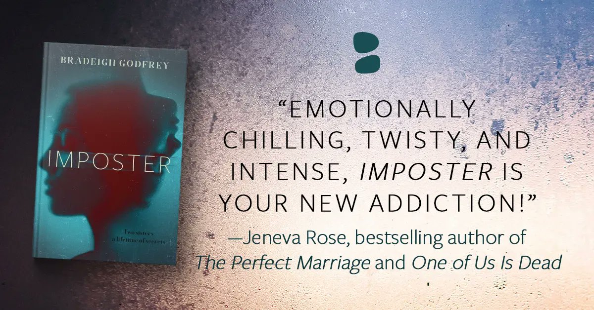 When it comes to new #bookrecs, we’re turning to a Blackstone author who knows a thing or two about crafting killer thrillers: @jenevarosebooks, author of #ONEOFUSISDEAD! Check out her words for #IMPOSTER by @bradeighgodfrey! #IMPOSTERBook launches 9/13: buff.ly/3RwDBsW