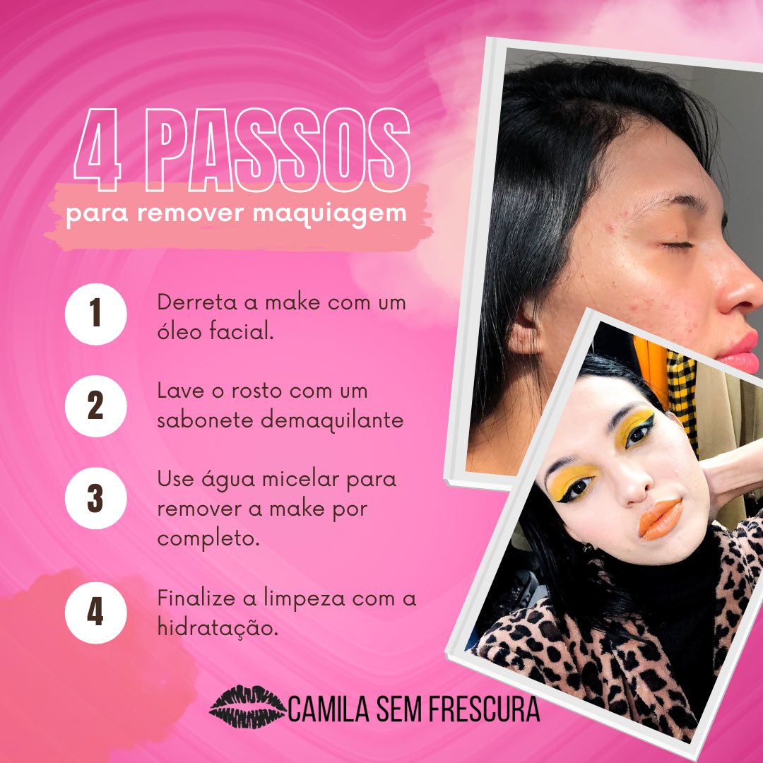 MILASEMFRESCURA's tweet photo. #makeup #skincare #dicas #cuidadosfaciais #pele #rosto #beleza #passoapasso #removendomaquiagem https://t.co/Hs6bwJgZon